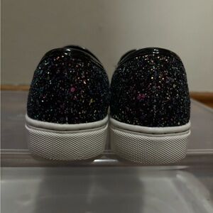 Youths Size 4, Arizona, slip ons, black with glitter, New